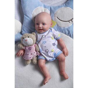 🆕17”Inch Realistic Full Silicone Reborn Baby Doll Girl Bald Doll  with Smile